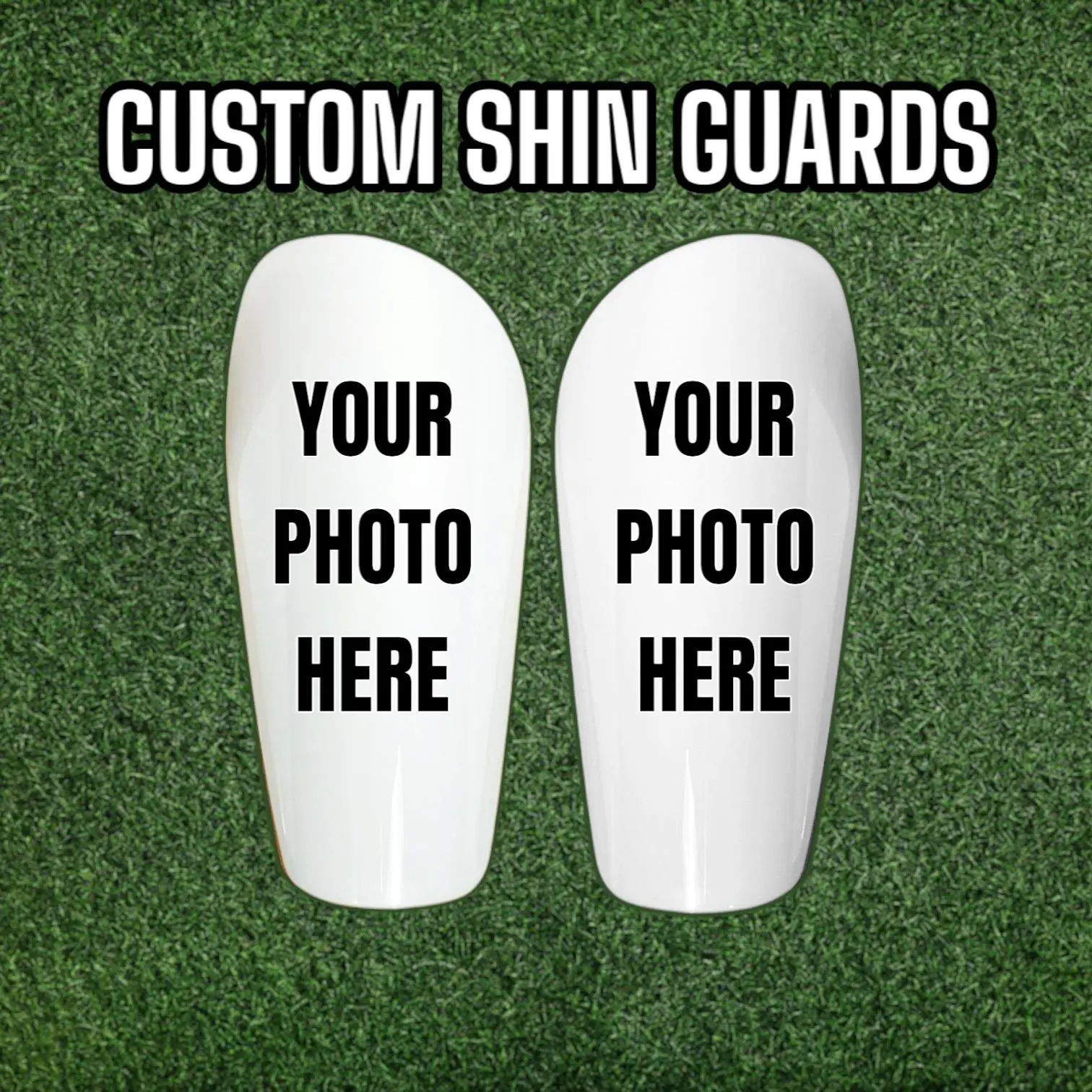 Custom Shin Guards for Soccer Players - Personalize with Your Own Designs - Size Small, Medium, ad Large