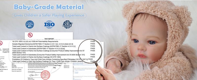 [WOOROY] Reborn Baby Doll - 18 In Realistic Baby Doll Lifelike Baby Boy Real Life Baby Doll with Soft Vinyl Body can Swimming with Accessories, Perfect Birthday & Christmas Gifts for Kids 3+