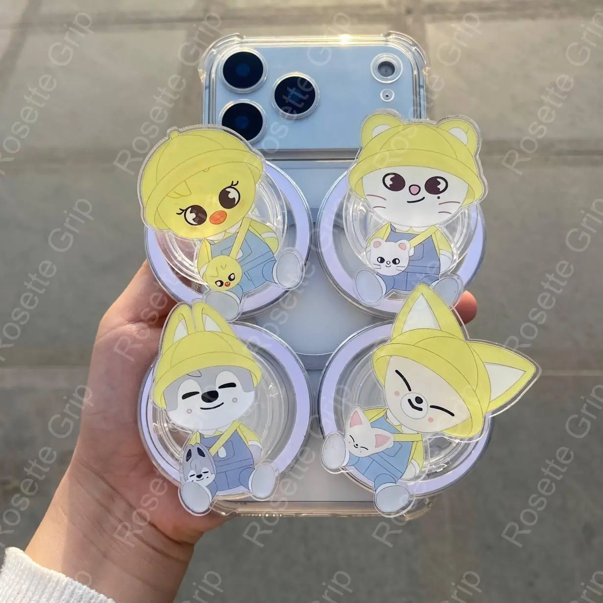 HIPPOPPRINCESS ドイ チェヒョン ナナ magsafe トレカ Kindergarten Chibi Phone Grip, Magsafe Grip for K-Pop Fans
