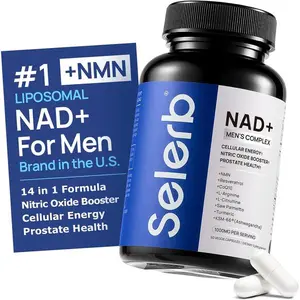 Liposomal NAD+ Supplement for Men – NMN Alternative with Resveratrol, CoQ10, L-Citrulline & Lycopene for Nitric Oxide, Prostate Health & Cellular Energy, 60 Capsules