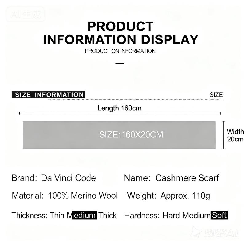 100% Wool Solid Color Scarf Elegant Thickened for Women  Men Fashion Accessories for Fall  Winter Chunky Herringbone Casual All - Season Wear balaclava floral print long scarf leopard hat stylish formen and outdoor