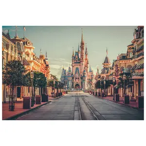 Cinderella Castle 50th Anniversary, Castle Wall Art – Theme Park Poster, Main Street Decor Print