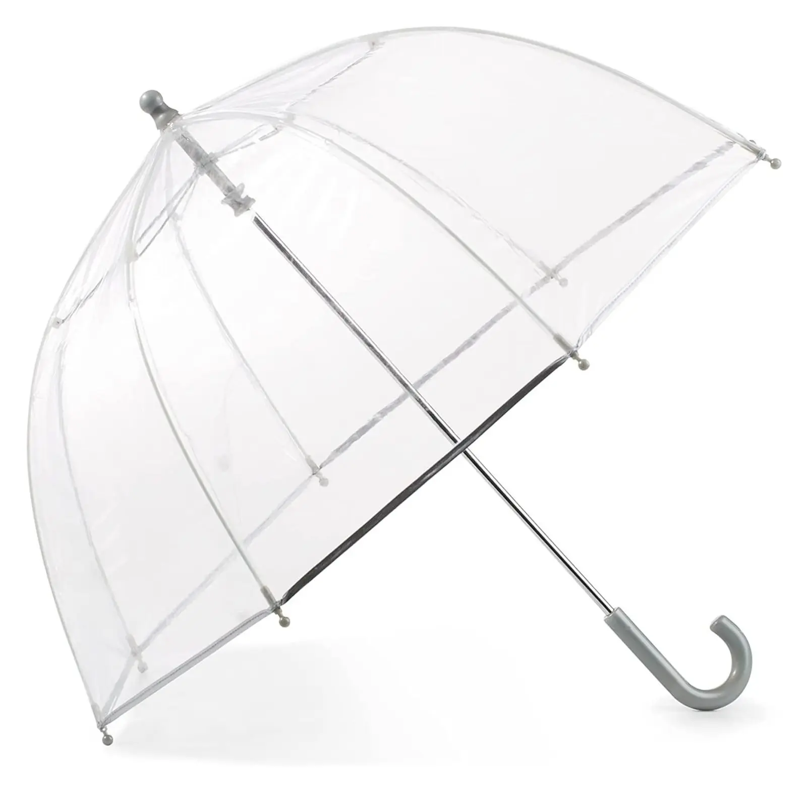 Children's Dome Bubble Rain Umbrella, Clear, Fiberglass Frame, Windproof, Lightweight, Stick, Full 36 Inch ArcGift