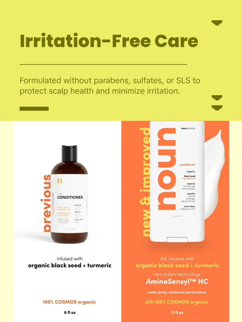 Noun Naturals Blackseed Conditioner Premium 100% COSMOS Organic Hydrating for All Hair Types with Brassicyl Valinate Esylate & Extracts | Salon grade performance powered by nature Noun Naturals Blackseed Conditioner Premium 100% COSMOS Organic Hydrating for All Hair Types with Brassicyl Valinate Esylate & Extracts | Salon grade performance powered by nature