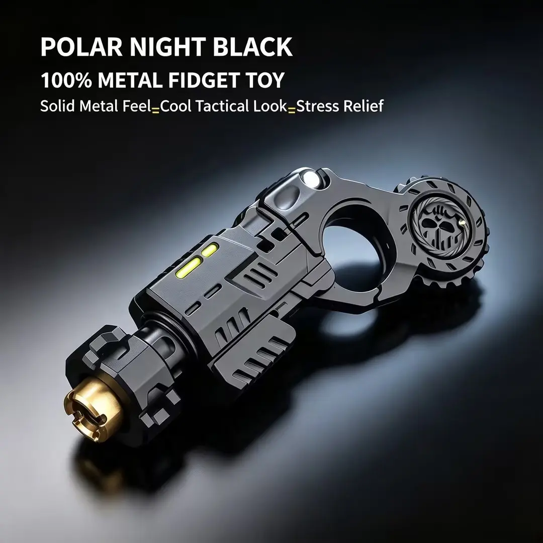Metal Fidget Spinner Toy - Magnet Design, Multiple Play Modes, Crisp Sound, Sensory Tool for Adult Use, Mechanical Look, Oddly Satisfying Stress Relief & Focus Enhancement, Cool Gifts for Guys
