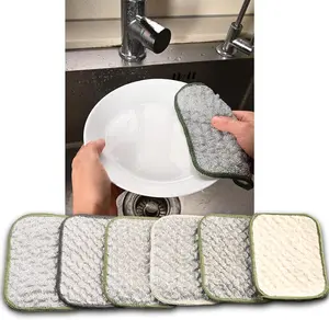2026 New Double Side Non Scratch Wire Dishcloths,Multipurpose Wire Dishwashing Rags for Wet and Dry, Reusable Metal Dish Cloth,Wire Miracle Cleaning Cloths for Kitchen6Pcs