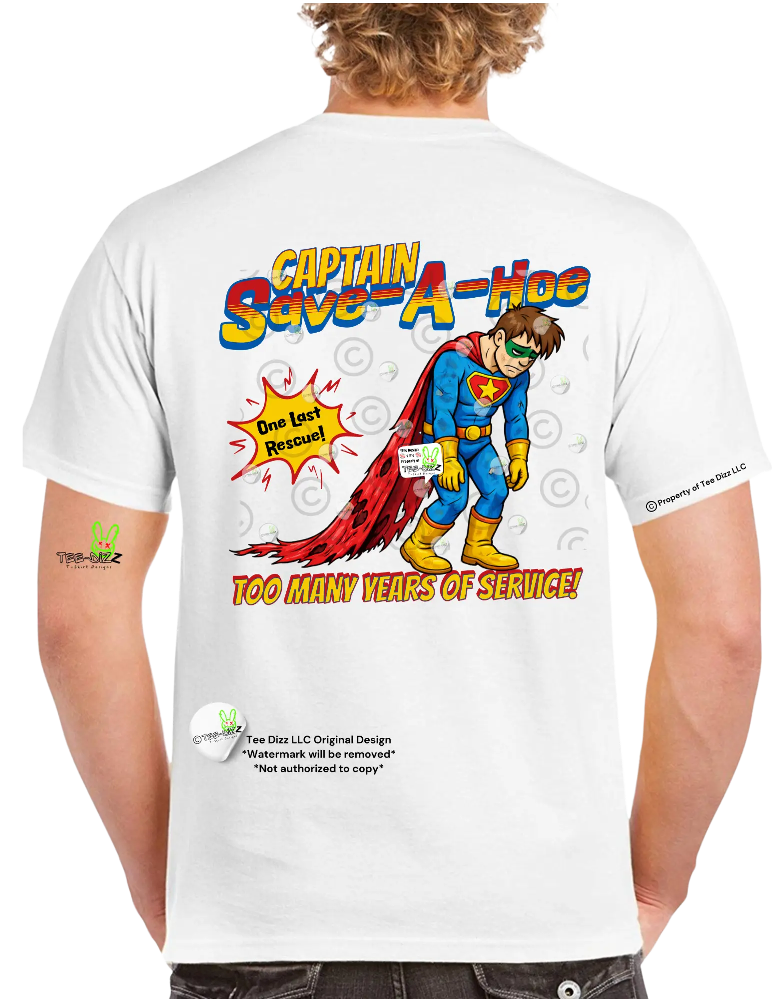 Captain Save-A-Hoe : Men's Funny Graphic T-shirt - TikTok Shop
