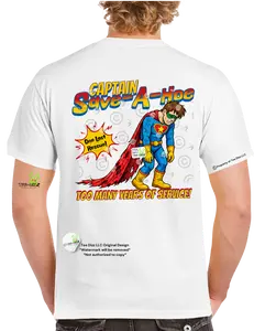 Captain Save-A-Hoe : Men's Funny Graphic T-shirt