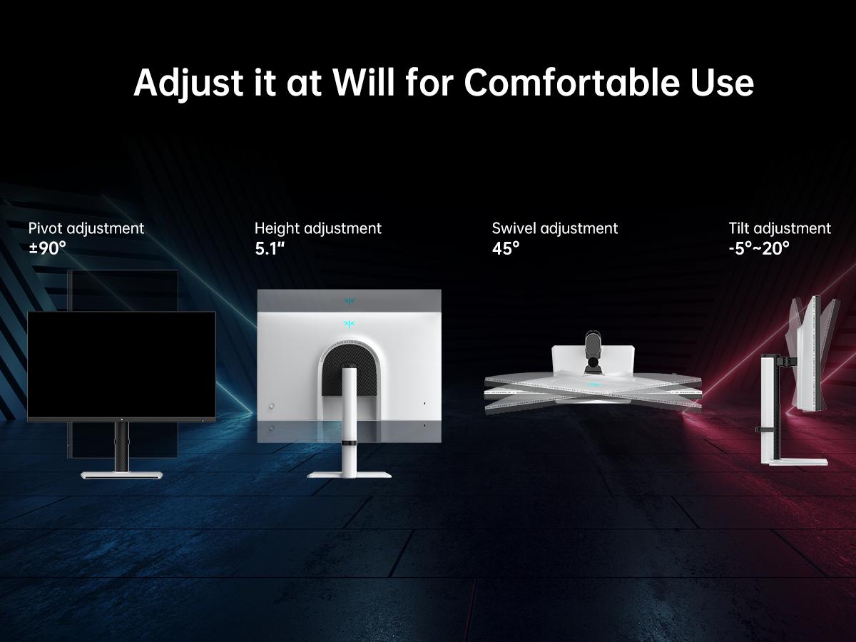 KTC 27'' 4K Mini LED 320Hz Gaming Monitor, UHD 3840x2160 Dual Mode (4K 160Hz/FHD 320Hz), HDR 1400, Fast IPS, Adaptive-Sync, Contrast 1000000:1, Type-C 65W, KVM, VESA, Tilt & Swivel & Height Adjustable, White, LOGO RGB Light, M27P6 KTC 27'' 4K Mini LED 320Hz Gaming Monitor, UHD 3840x2160 Dual Mode (4K 160Hz/FHD 320Hz), HDR 1400, Fast IPS, Adaptive-Sync, Contrast 1000000:1, Type-C 65W, KVM, VESA, Tilt & Swivel & Height Adjustable, White, LOGO RGB Light, M27P6