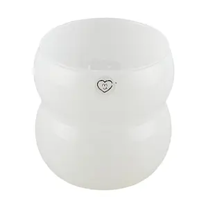 HAULSHOME Korean Newtage Ice Pop Glass Cup - White Milk Glassware for Smoothies & Desserts