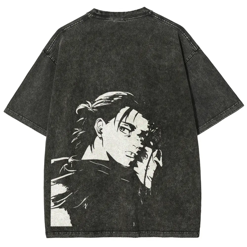 Anime 90s Graphic Tees Men's T Shirts Graphic Tee T Shirts Funny Graphic Tee Good Graphic Washed Tees Men's Graphic Tees Streetwear Outfits Men Vacation Outfits Oversized Tshirt Men