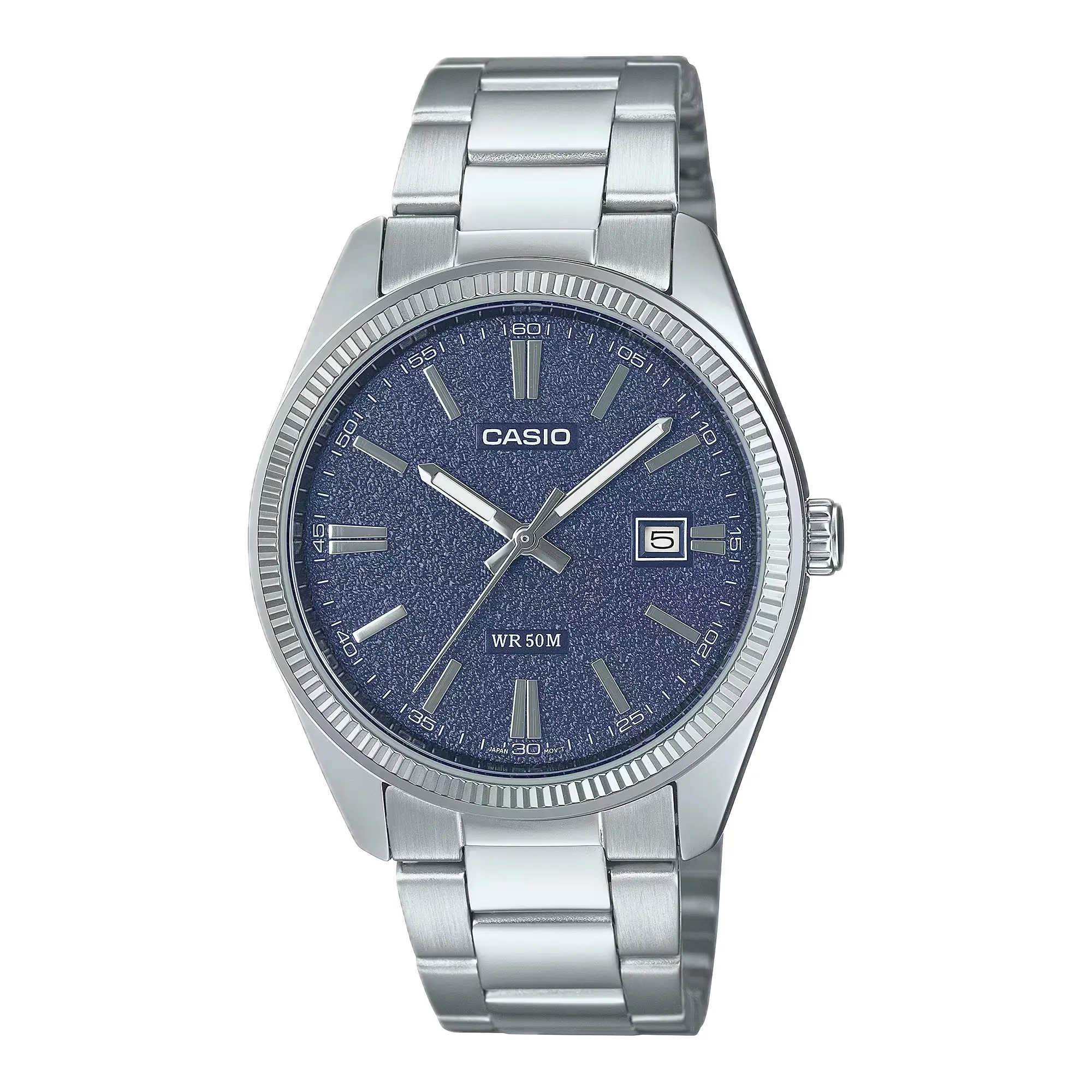 Casio Men’s Matte Blue Dial Two-Tone Stainless Steel Bracelet Watch - MTP-1302DA-2A1VDF