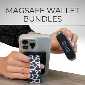 PRO MAGSAFE WALLET BUNDLE - MagSafe Wallet w/Grip, Kickstand & Magnetic Phone Mount Smartphone Landscape