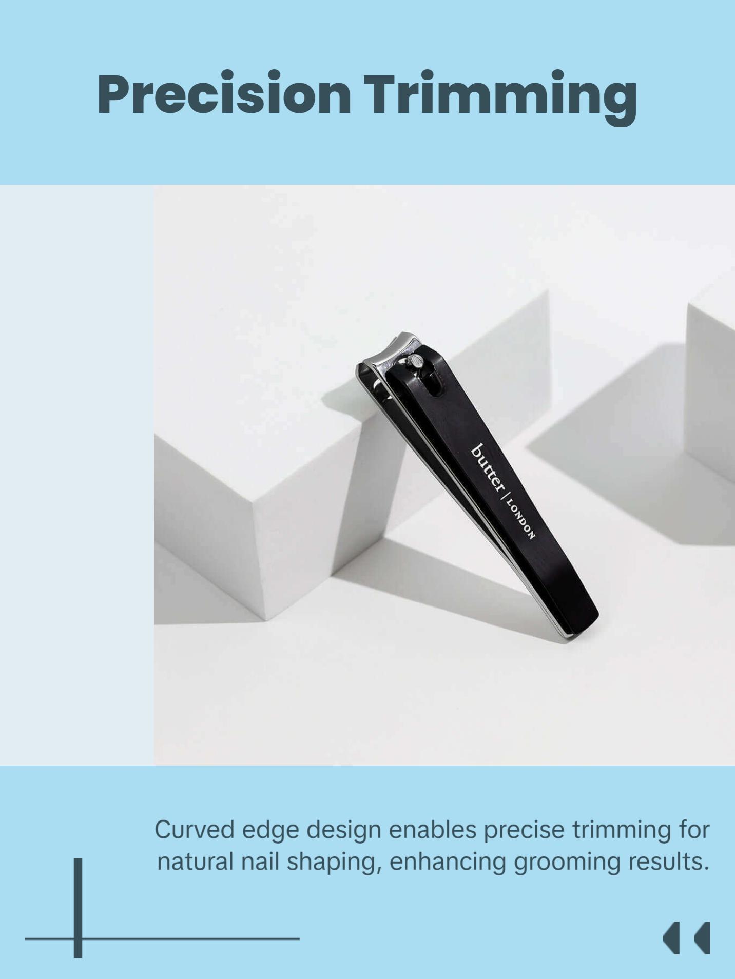 butter LONDON Signature Nail Clippers - Stainless Steel for Manicure and Pedicure butter LONDON Signature Nail Clippers - Stainless Steel for Manicure and Pedicure