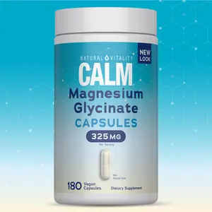 CALM Capsules – Magnesium Glycinate Supplement – Helps Manage Occasional Stress & Supports a Balanced Mood – 300mg – 180 Vegetarian Capsules