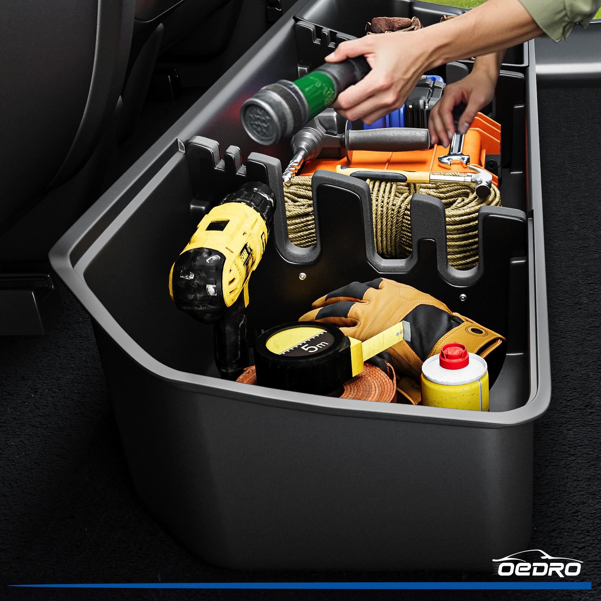 OEDRO Underseat Storage for 2015-2026 Ford F150 SuperCrew/Crew Cab, 2017-2026 F-250/350/450/550 Super Duty, Upgraded Rear F-150 Under Seat Storage Truck Organizer Tool Box
