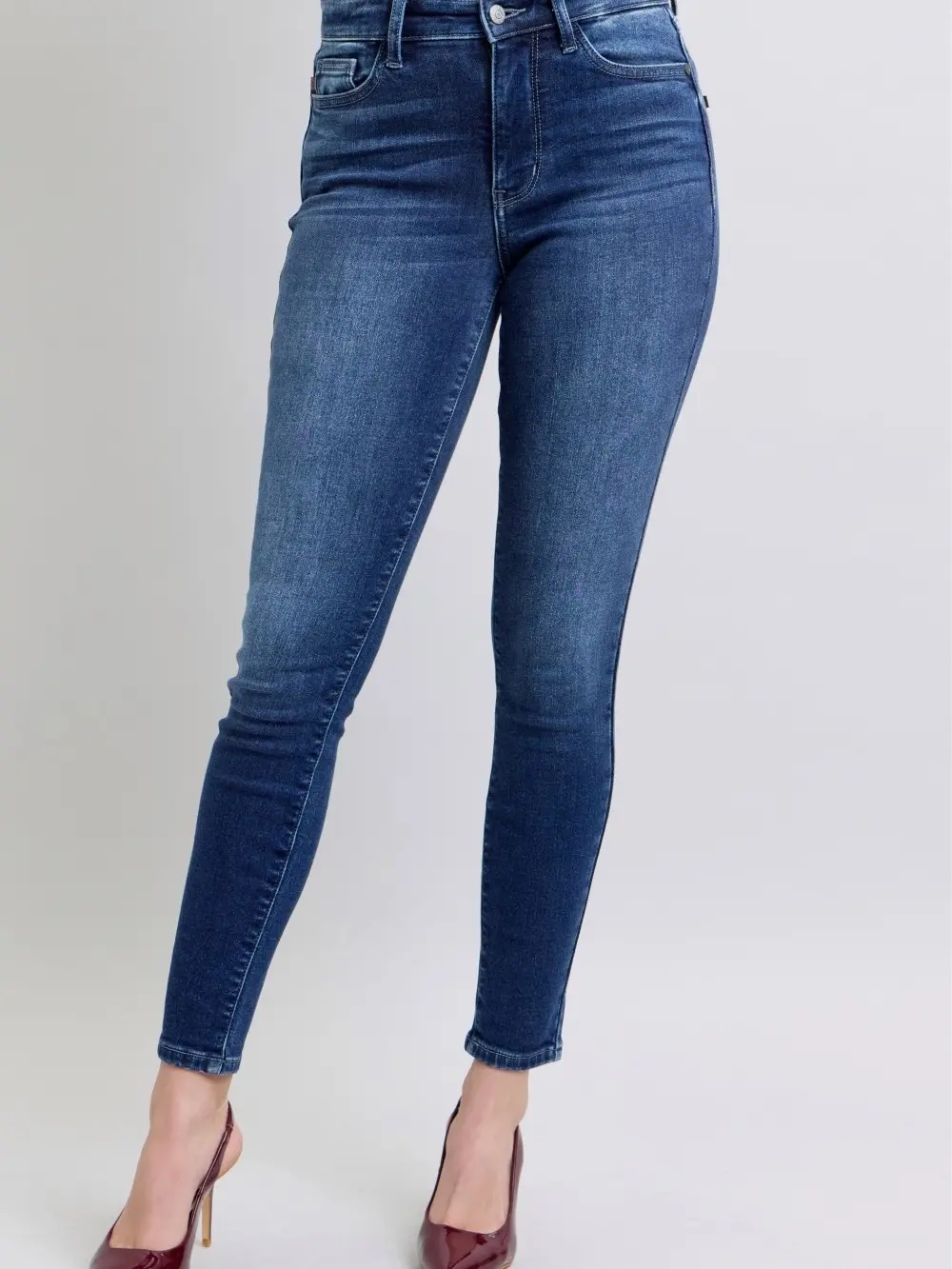 Judy Blue Full Size Washed Thermal Skinny Jeans Plus Size