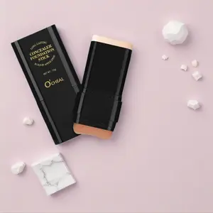 O'CHEAL 5-Color Dual-Ended Eraser Foundation Stick 10ml - Creamy Concealer for Acne Marks & Highlighting, Temple Shadow Fixer, Smooth Application, Flawless Finish, 01#Ivory Multi-Color Waterproof Concealer Stick