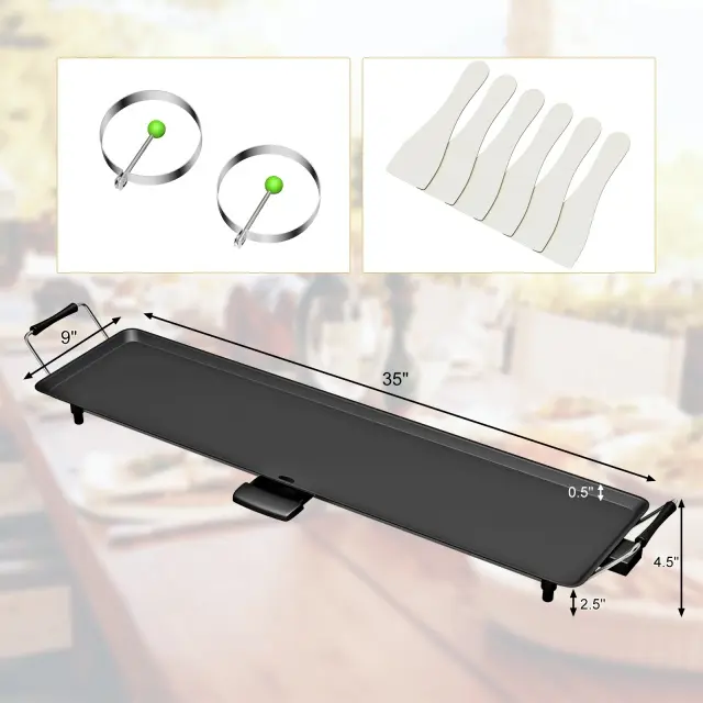 COSTWAY - 35 Inch Electric Griddle with Precise Multi-level Temperature Control