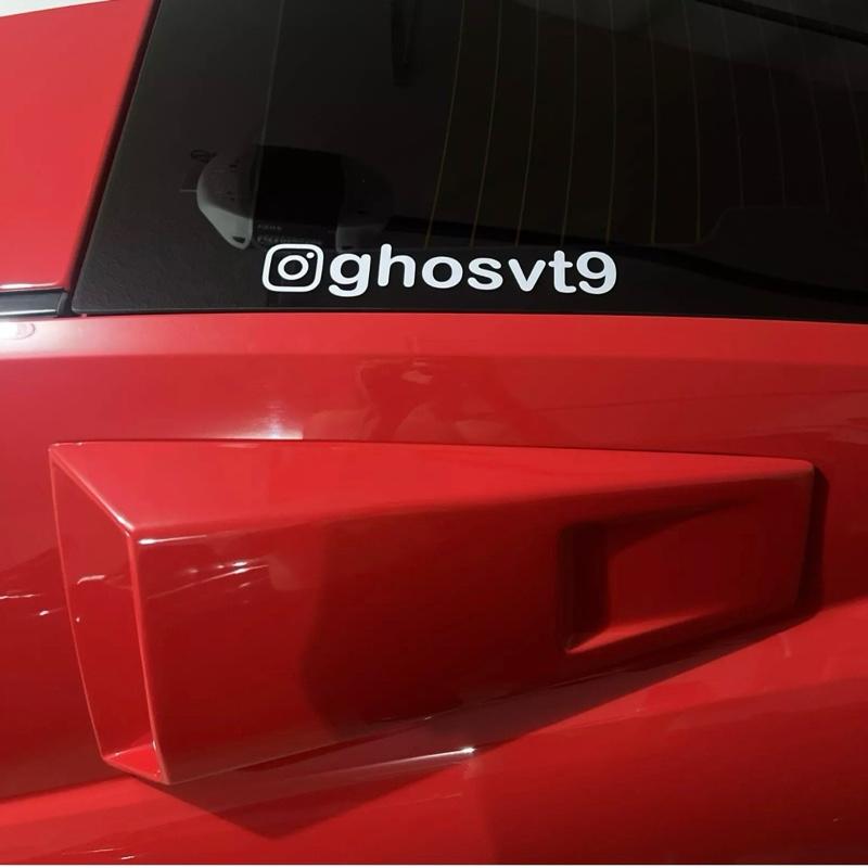 2x Personalized Instagram Sticker Vinyl Decal Customizable IG Username JDM Design for Car Windows Vehicle Exterior Decoration Waterproof Oracal Vinyl 1.5" x 9"
