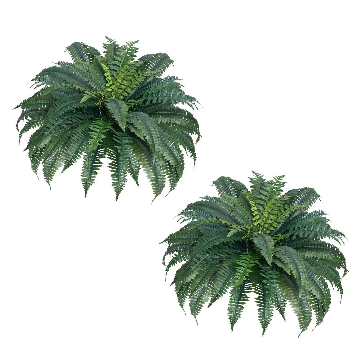 VEVOR Artificial Ferns 2 Pcs,  Natural Spread Diameter 43-47 Inch, Large Hanging Artificial Boston Ferns, Fake Plant Wall Decor with 50 Branches, Faux Fern for Home and Office (Flowerpot Unincluded)#BackToSchool