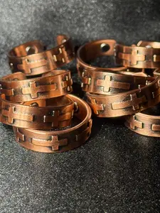 Pure Copper Magnetic Cross Unisex Ring