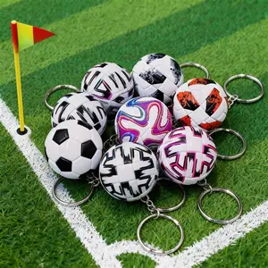 Soccer Keychain - Durable Sports Fan Accessory Heart-Shaped Design Available in Multiple Patterns Perfect Gift for Soccer Lovers