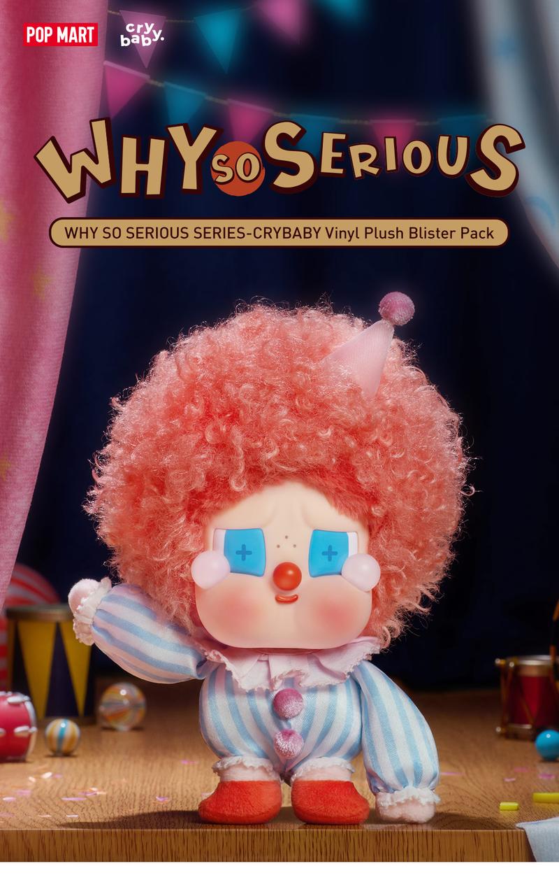 POP MART WHY SO SERIOUS SERIES-CRYBABY Vinyl Plush Blister Pack