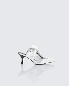 Madisyn Silver Heeled Sneaker Mule