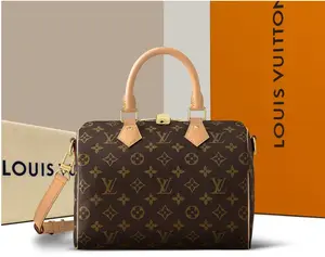 Pre-owned leather Shoulder Bags Louis Vuitton . Top Handle Bag Monogram Speedy Bandoulière 25 Authentic secondhand