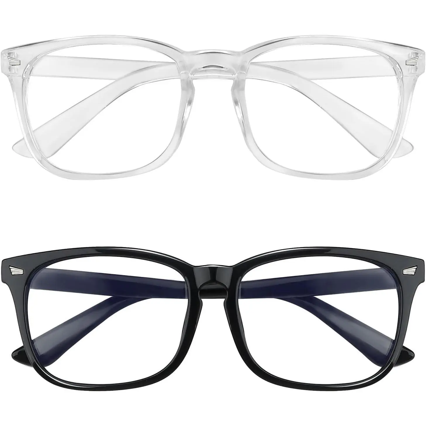 Blue Light Blocking Glasses, 2 Pack Blue Light Glasses Men, Blue Light Glasses Women Eyeglasses Bluelight Eyestrain`