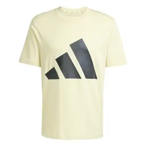 adidas Mens Essentials Logo Graphic Crew Neck Short Sleeve Casual Tops Casual - Yellow