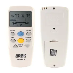 Anderic RR7096TR Replacement Thermostatic Ceiling Fan Remote Control with Reverse Key | CHQ7096T, CHQ8BT7096T