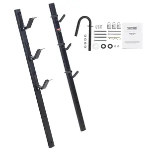 Spring new arrivals  Trimmer Rack, 3 Place Weeder Trimmer Rack, Locking Trim Holder Landscape Trailer Rack Carrier Mount on Open Pickup/Trailer Enclosed Trailers, Pair
