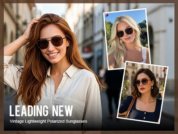 KIMORN Female Active Women's Polarized Aviator Sunglasses - Hair-Safe Tangle-Free Full Rim Metal Frame, UV400 Protection, Outdoor Sports Driving Accessories for Women