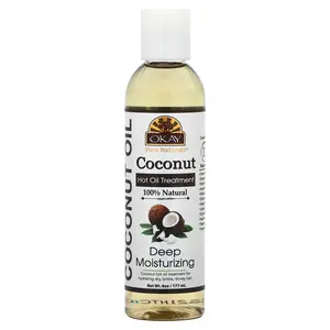 Okay Pure Naturals Coconut Hot Oil Treatment, Deep Moisturizing, 6 oz (177 ml)