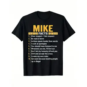 Men's Short-Sleeve 100% Cotton Funny Facts "I'm Number 1" T-Shirt, Menswear Streetwear Top, Soft Casual Fan Attire, Sizes S-XXXL, Suitable for Birthday or New Year Gifts (Iconic Design) Graphic Oversized Comfy Tshirt