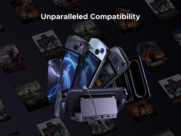 UGREEN Steam Deck Dock 9-in-1 USB C Docking Station with Foldable Stand, 4K@120Hz DP, Gigabit Ethernet, PD 100W, 10Gbps USB A&C 3.2, TF/SD for Steam Deck, Rog Ally, ROG Xbox Ally, Legion Go etc.