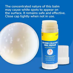 Severe Cracked Heel Repair Restoring Balm 2.5oz, with 25% Urea for Dry, Cracked Feet, Heals and Moisturizes for Healthy Feet