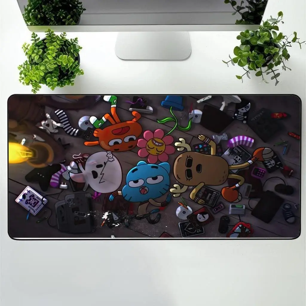 Amazing World of Gumball Desk Mat Colorful Office Accessories Gamer_s Workspace Decor Gift for Teens Cartoon Art Desk Pad