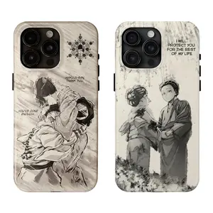 Akaza Vs Koyuki Demon Slayer Kimetsu No Yaiba Phone Case, Anime Manga Phone Cover, Retro Graphic 17 Air Pro Max