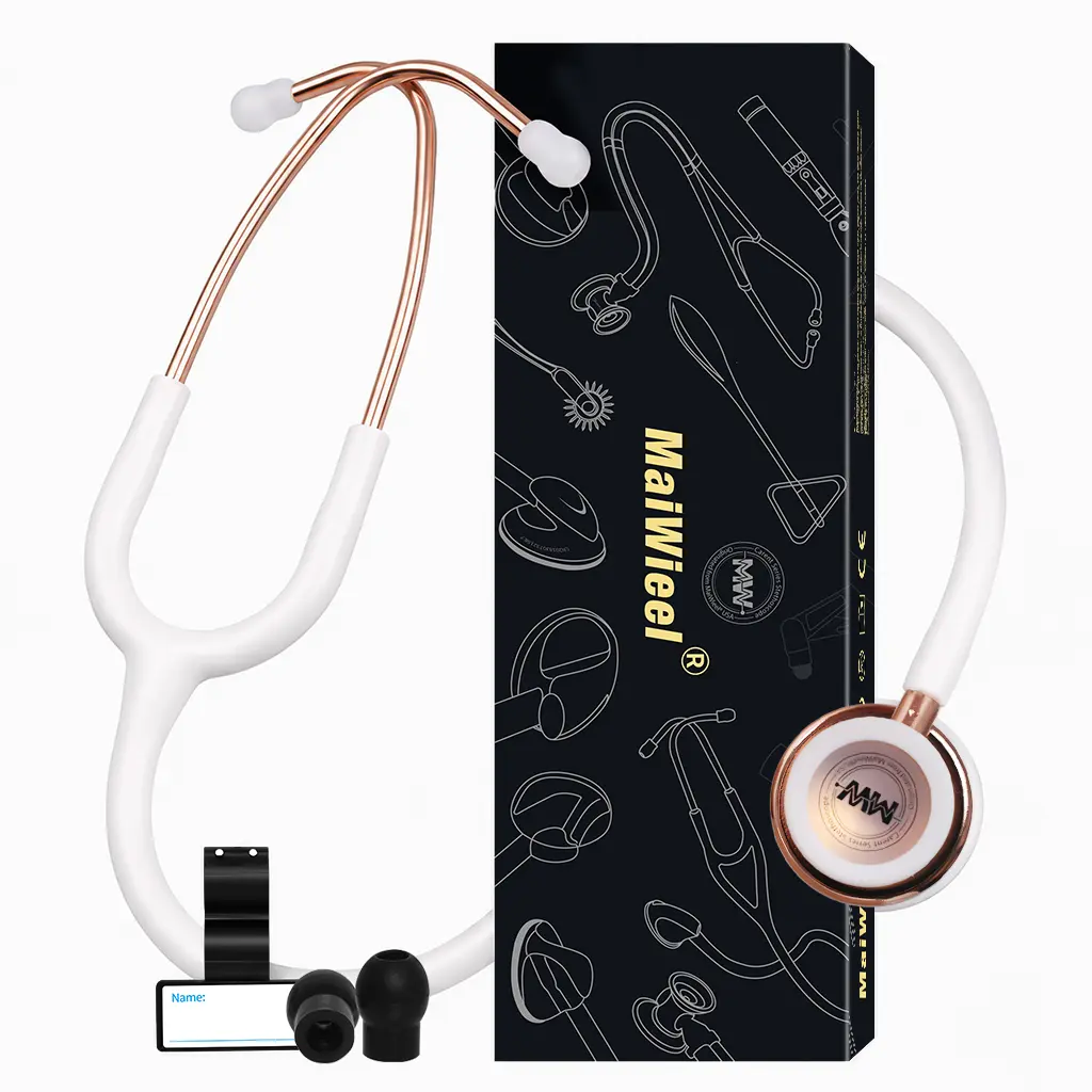MaiWieel Classic Lightweight Dual Head Stethoscope for Nurses Doctors EMTs Soft Ear Tips Double-Sided Chestpiece Latex-Free Multiple Colors Nursing Diagnostic Tool Medical & Home Use