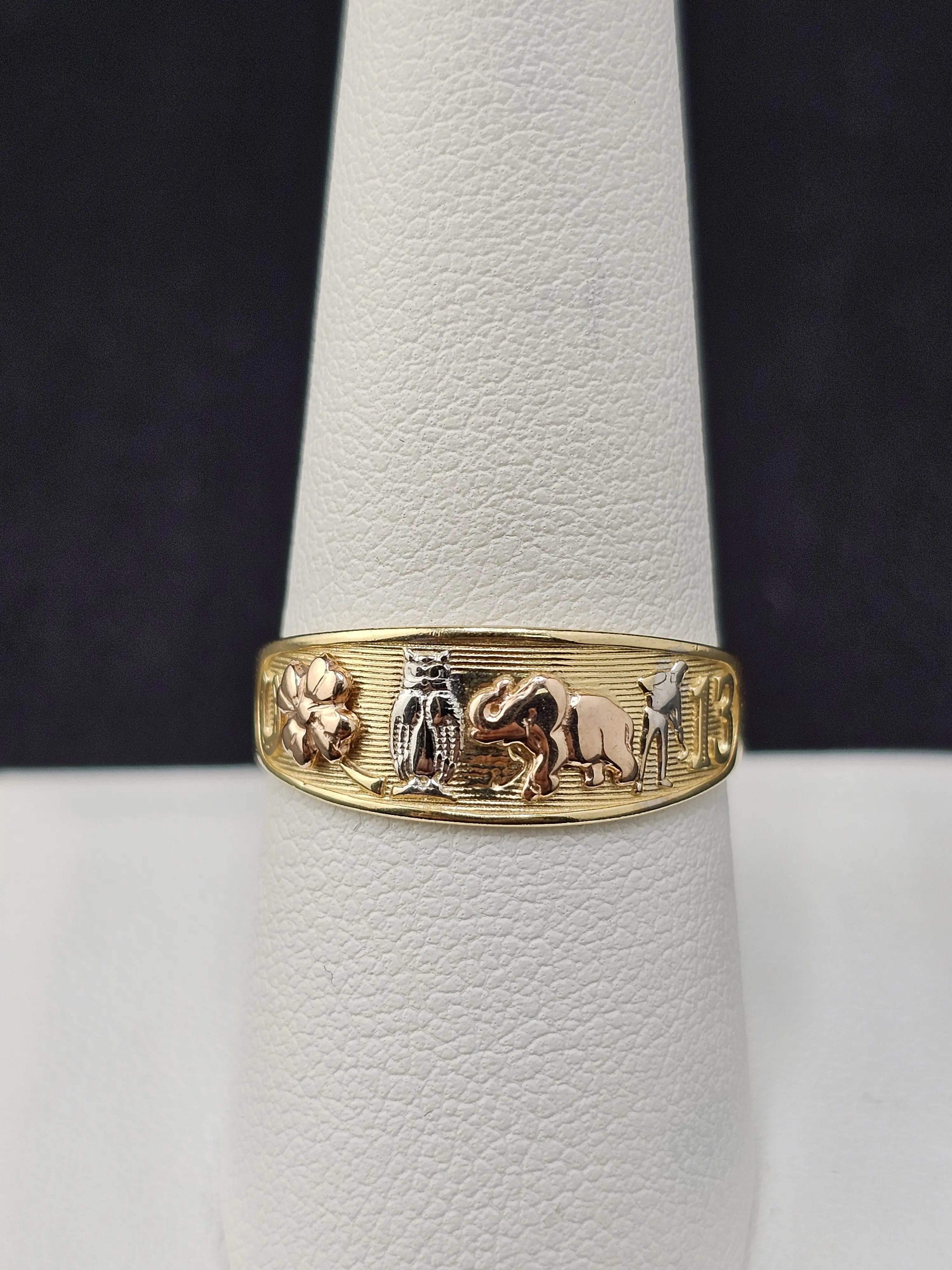 14K Gold Ring - Good Luck