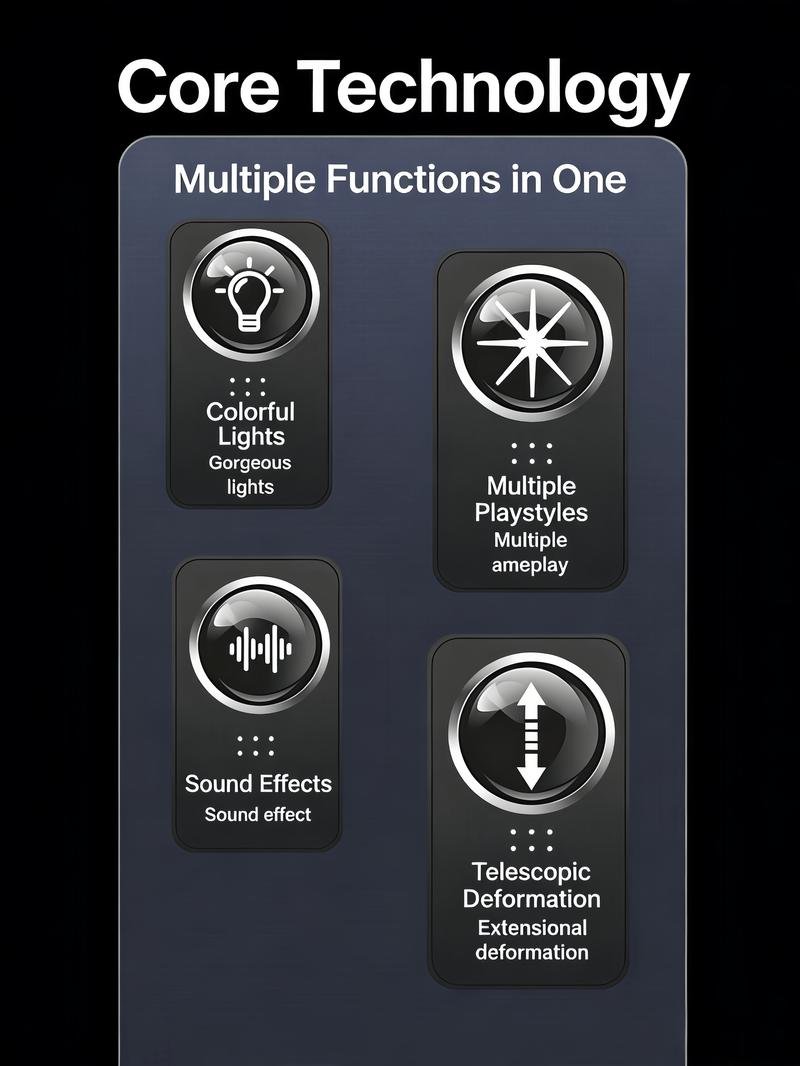 Retractable Double Sided Lightsaber - 24 LED Colors, Telescopic Handle, Galaxy Warrior Toy, Best Holiday Birthday Gift for Kids 2024