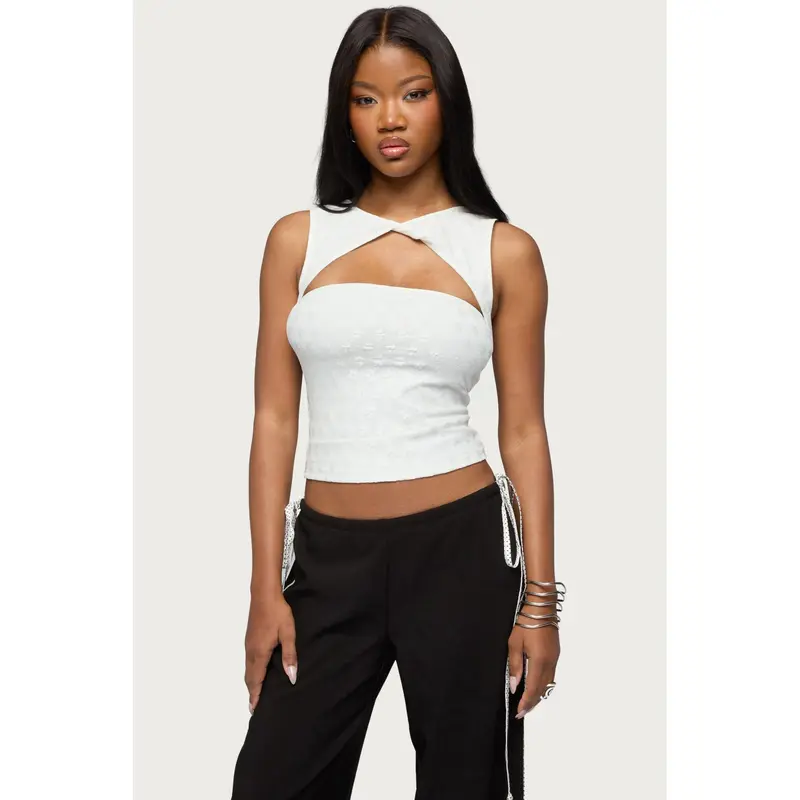 Your Favorite Women's Ellie Lace Trim Button Front Top - TikTok Shop