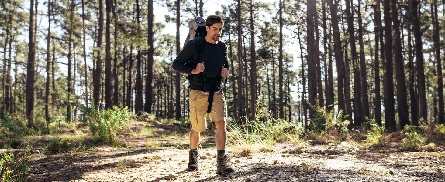 NORTIV8 Men's Waterproof Hiking Boots with Multi-Directional Traction