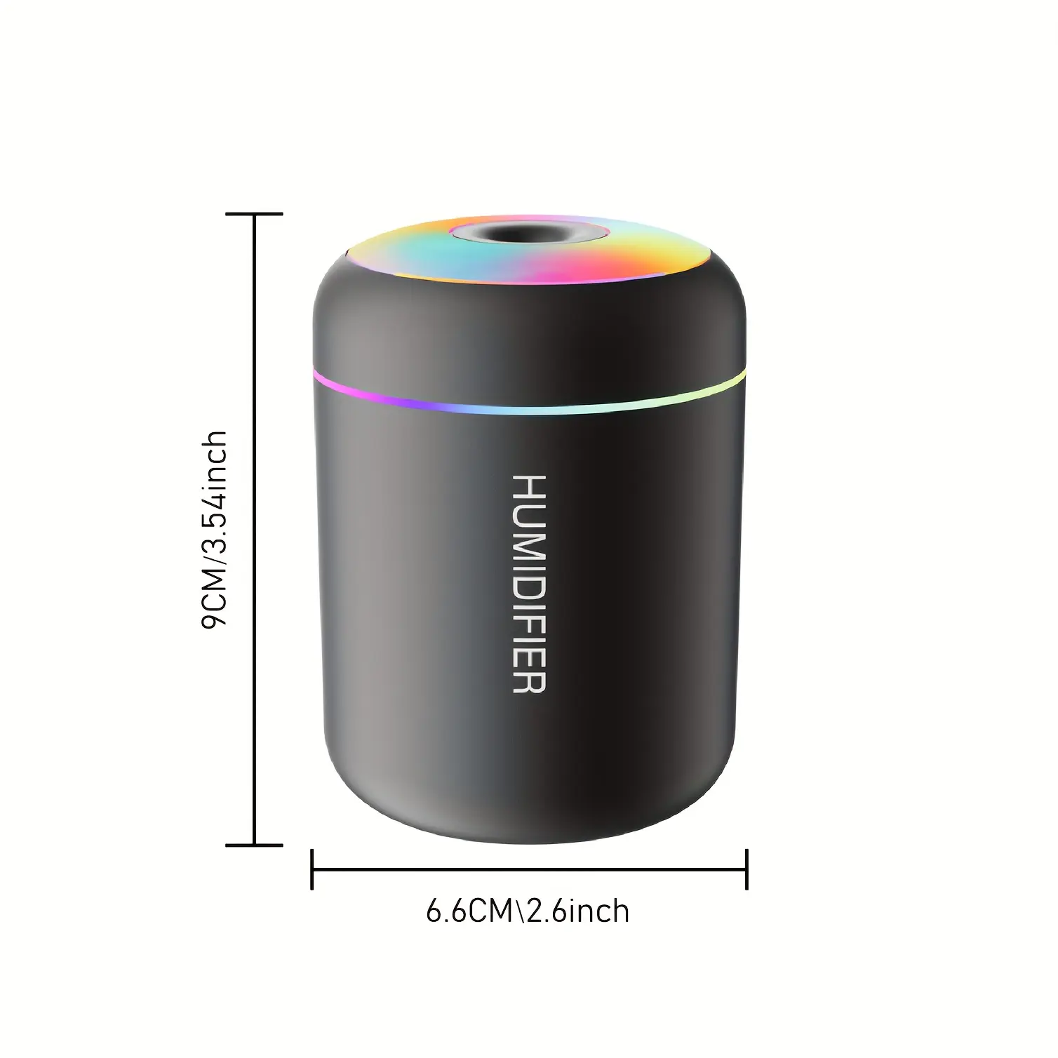 Portable Cool Mist Humidifier and Essential Oil Diffuser with RGB Ambiance Light - Quiet, Mini Size for Car, Bedroom, and Office, Various Room Types, Room Decor, Travel Humidifier, Usb Powered Humidifier