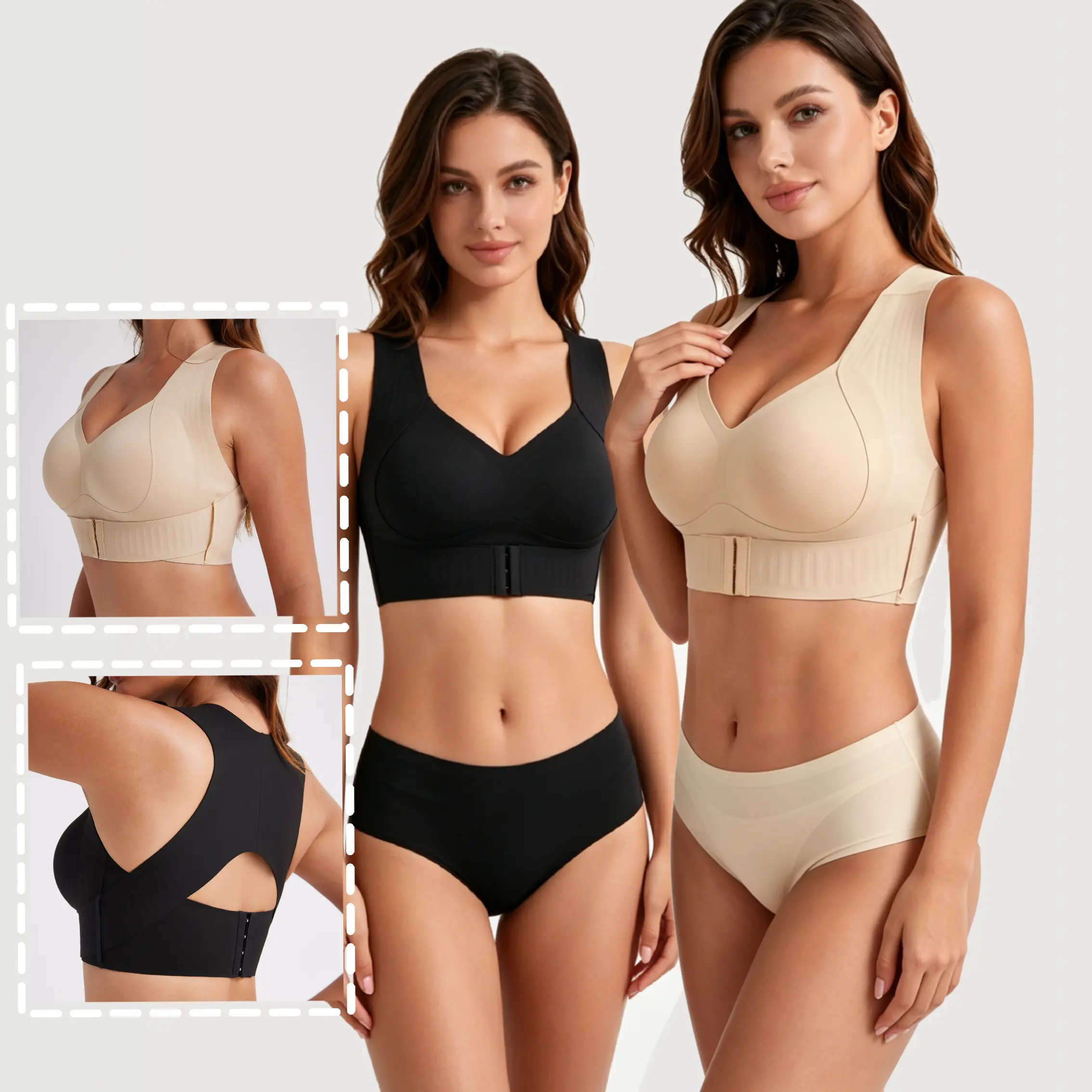 Posture Correction | Trending on TikTok: Posture-Correcting Wireless Bra, Molded-Cup Comfort Bralette for Back Support & All-Day Wear Radiant Sports Bra Yoga Bra Yoga Gym Activewear