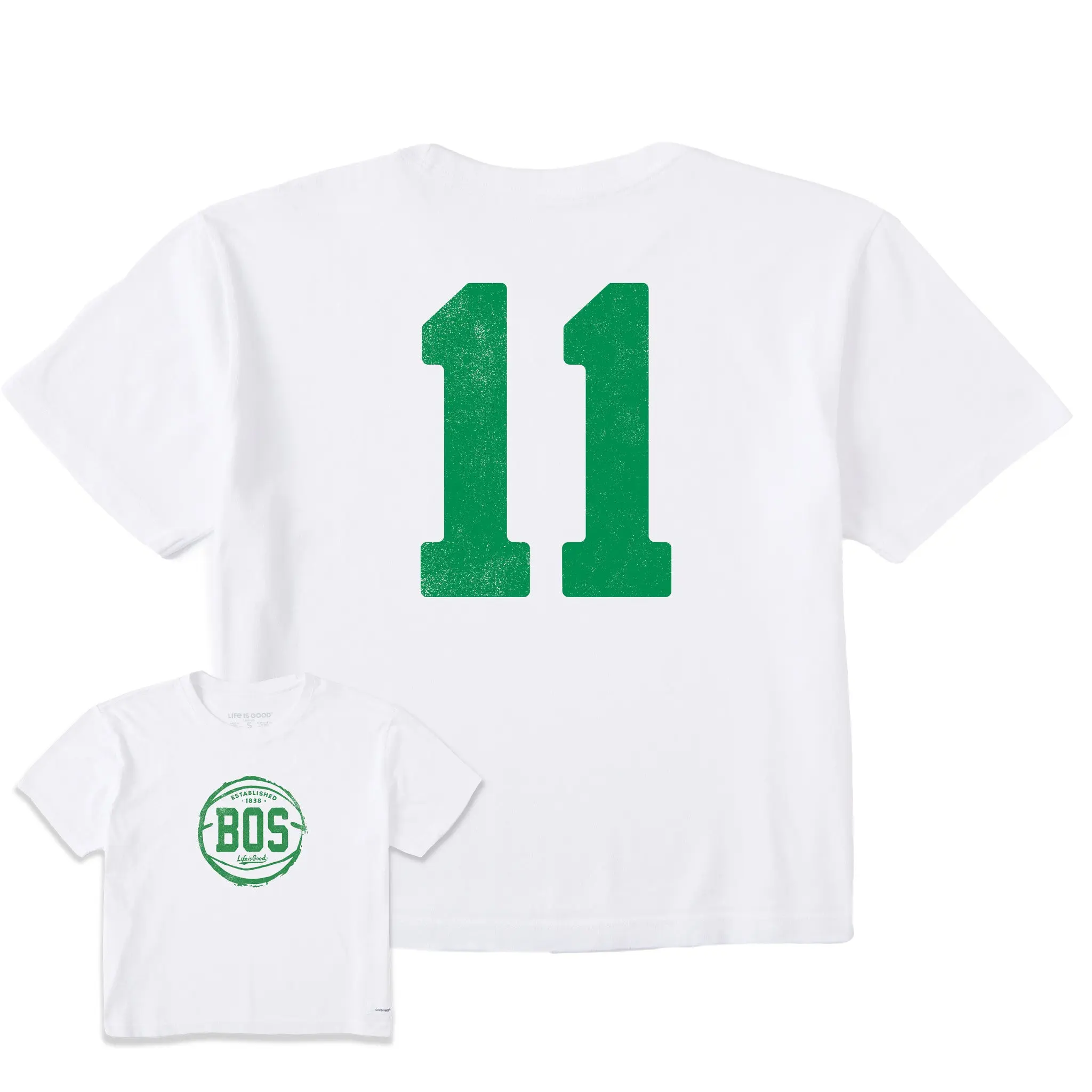 Women's Boston Basketball Short Sleeve Crusher Boxy Tee