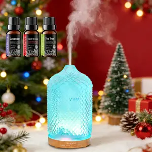 200ml modern design Ultrasonic Essential Oil Diffuser Color Changing Night Light Auto Timer Whisper Quiet Cool Mist Humidifier for Home Office Bedroom Nursery Aroma Diffuser air purifier oildiffuser Portable Humidifier with LED Light fragrance deffuser